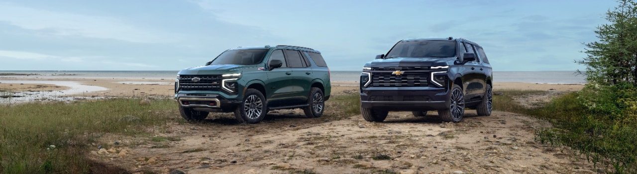 2025 Chevrolet Tahoe and Suburban on beach